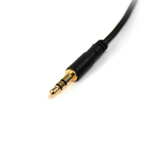 StarTech.com MU10MMS 3,5 mm Aux-Kabel (3m, schlank, St/St, Audiokabel, Kopfhörerkabel , 3,5mm Klinkenkabel)