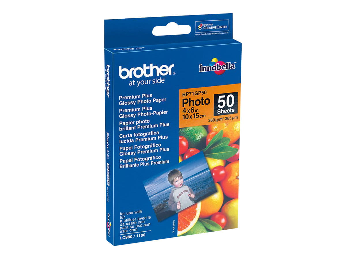 Brother BP - Glänzend - 100 x 150 mm 50 Blatt Fotopapier
