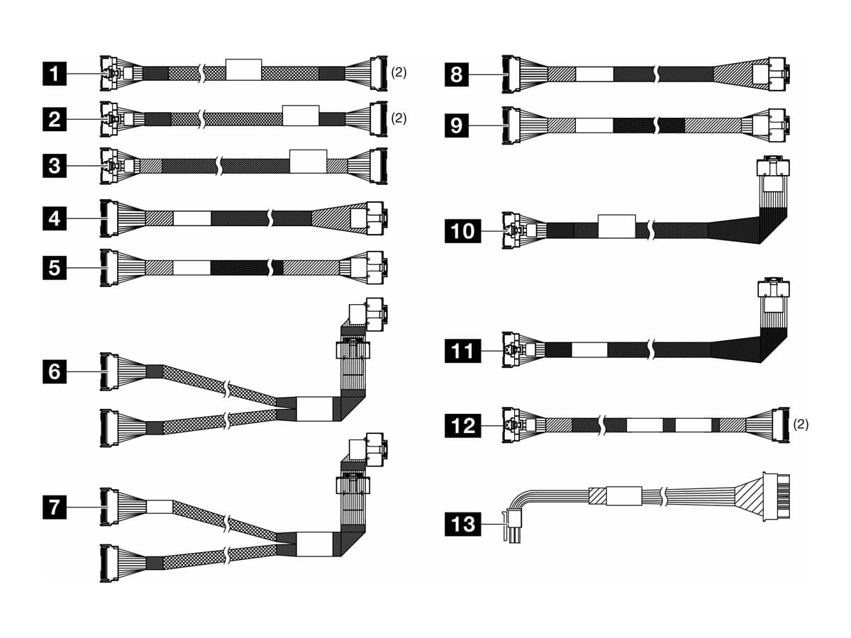 Lenovo Speicherkabelkit - für 2,5" Chassis Front BP2 NVMe