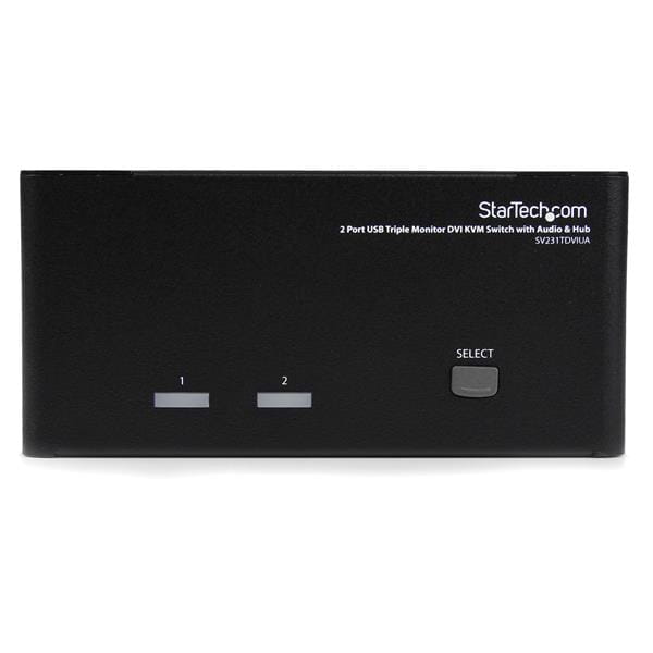 StarTech.com 2 Port Dreifach Monitor DVI USB KVM Switch mit Audio und USB 2.0 Hub