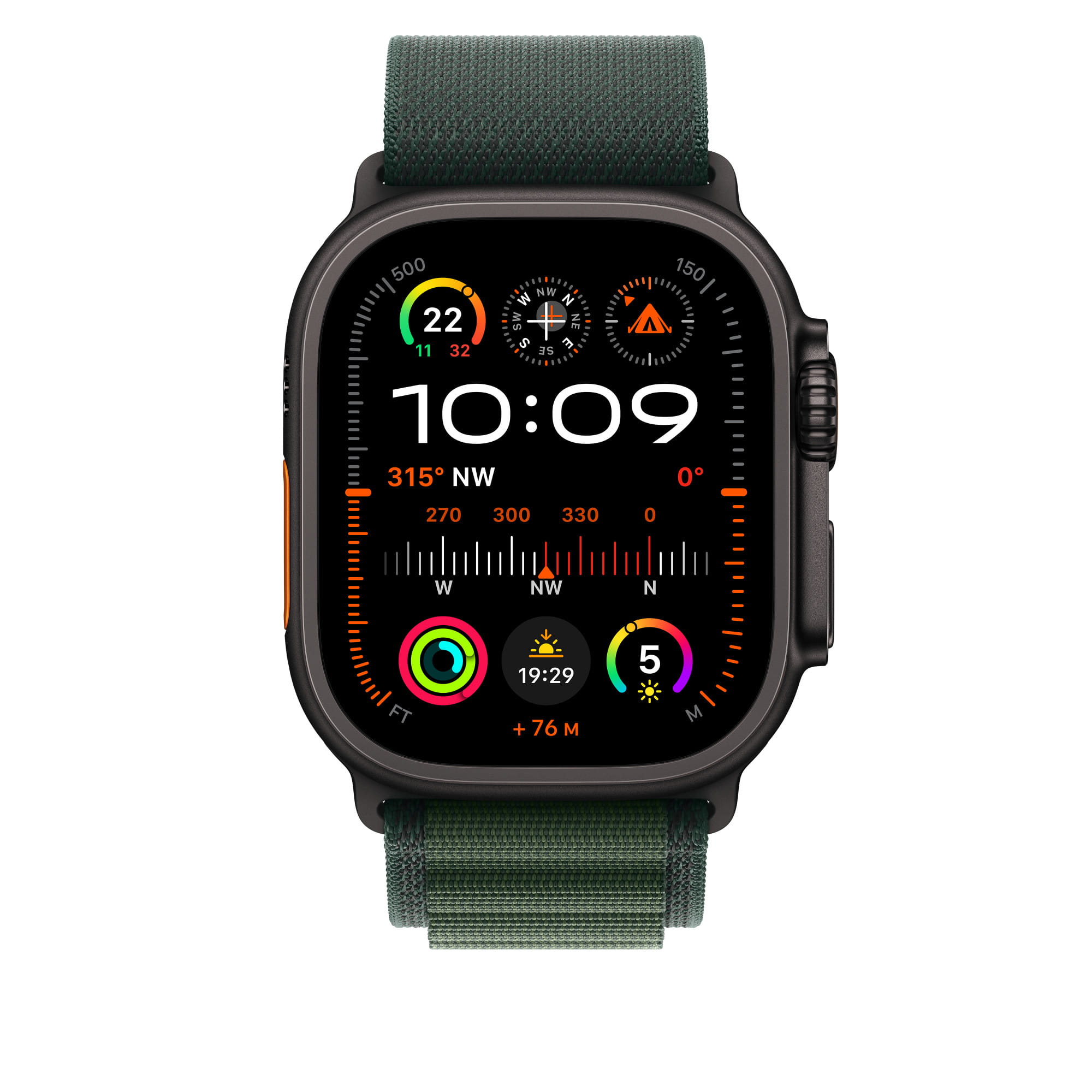 Apple Loop für Smartwatch - 49 mm, schwarze Titanfassung