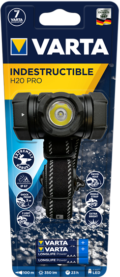 Varta Indestructible H20 Pro - Stirnlampe - LED