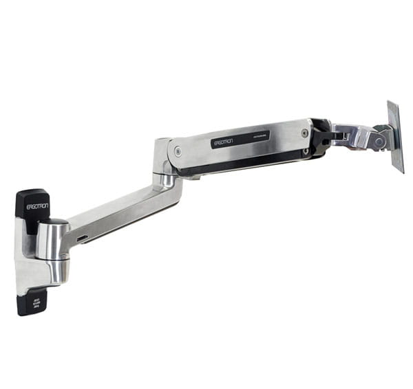 Ergotron LX HD - Befestigungskit (Erweiterungsadapter, VESA-Adapter, Steh-Sitz-Arm, Wandhalterung) - für LCD-Display - Polished Aluminum - Bildschirmgröße: bis zu 116,8 cm (bis zu 46 Zoll)