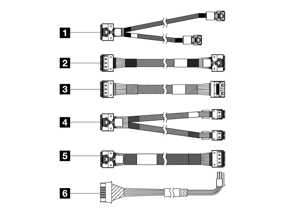 Lenovo Speicherkabelkit - für 2.5" SAS/SATA Chassis Front BP1