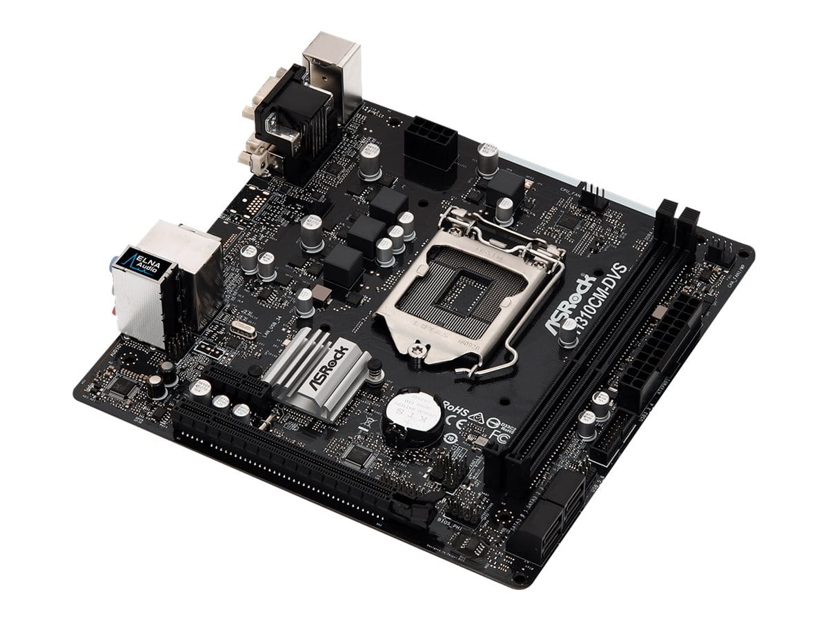 ASRock H310CM-DVS - Motherboard - micro ATX - LGA1151 Socket - H310 Chipsatz - USB 3.1 Gen 1 - Gigabit LAN - Onboard-Grafik (CPU erforderlich)