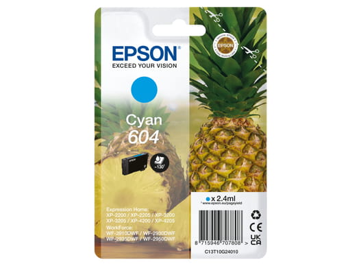 Epson 604 - 2.4 ml - Cyan - original - Blisterverpackung