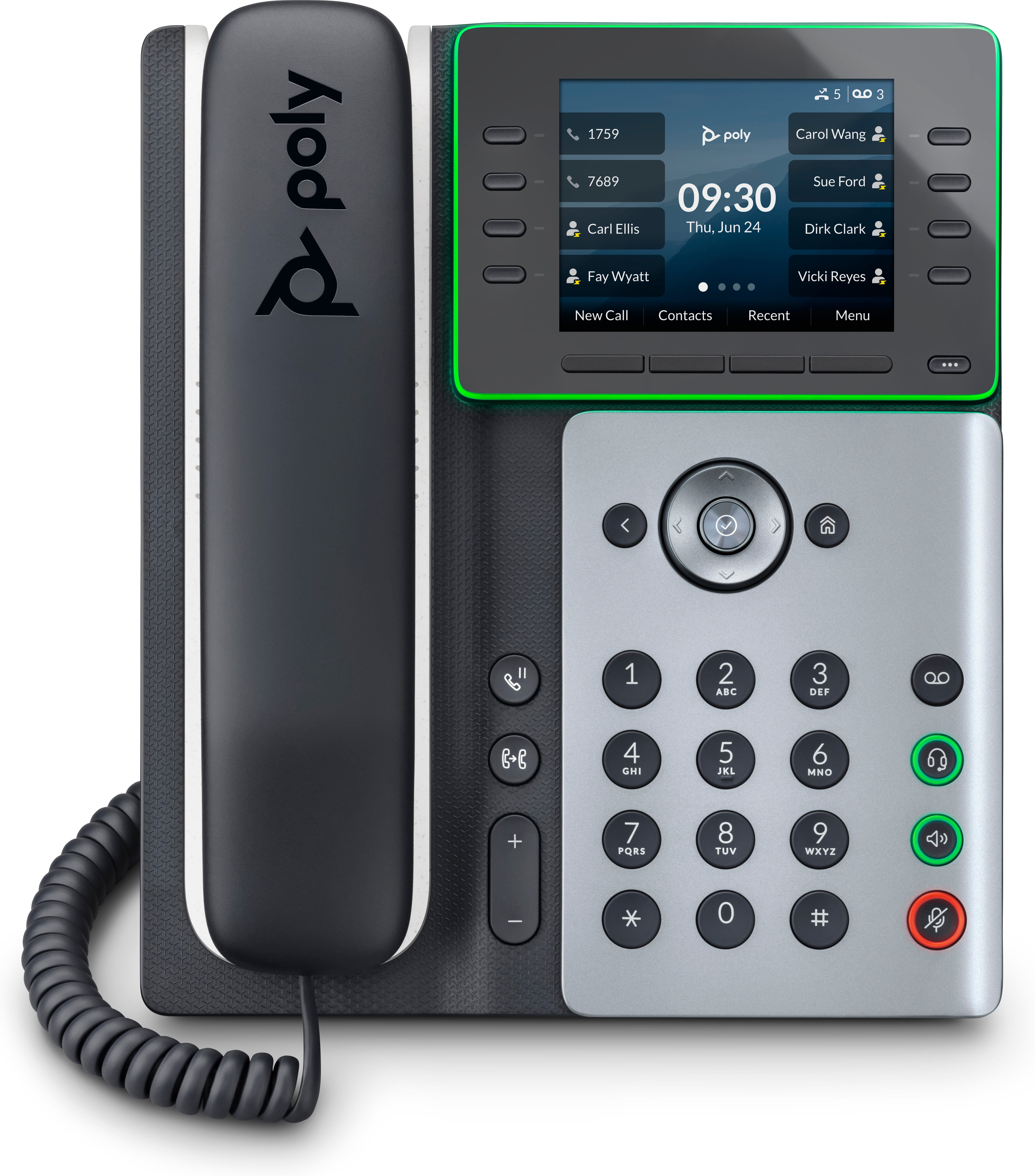 HP Poly Edge E300 - VoIP-Telefon mit Rufnummernanzeige/Anklopffunktion