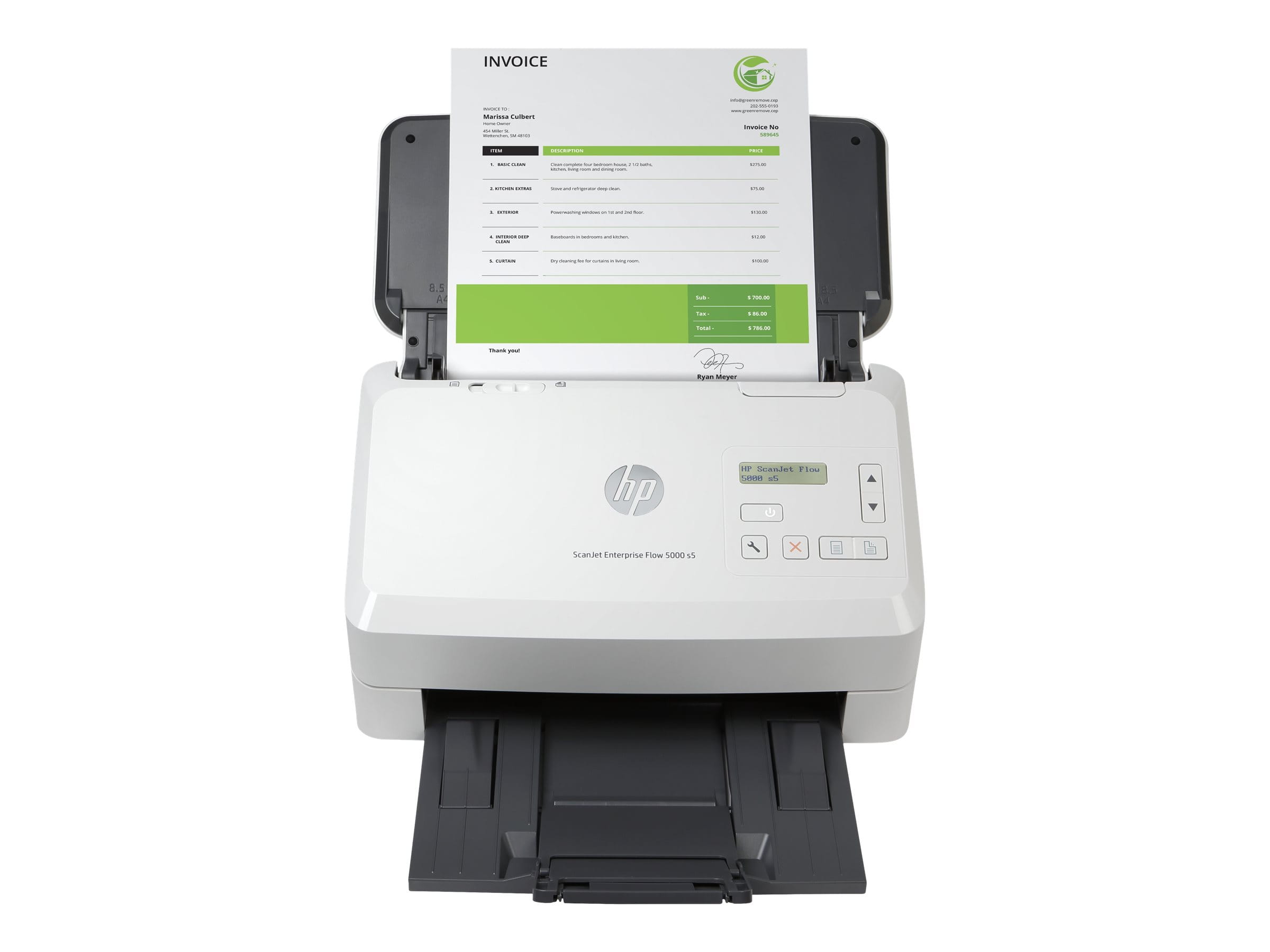 HP ScanJet Enterprise Flow 5000 s5 - Dokumentenscanner - CMOS / CIS - Duplex - 216 x 3100 mm - 600 dpi x 600 dpi - bis zu 65 Seiten/Min. (einfarbig)