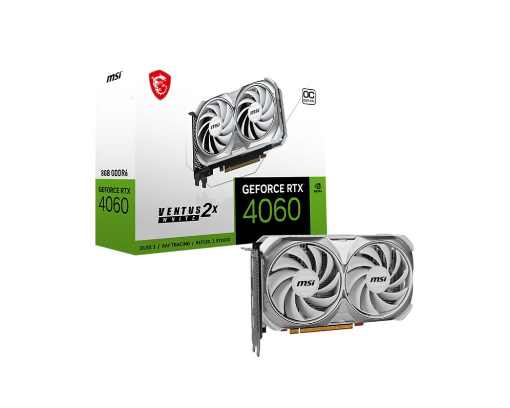 MSI GeForce RTX 4060 VENTUS 2X WHITE 8G OC - Grafikkarten