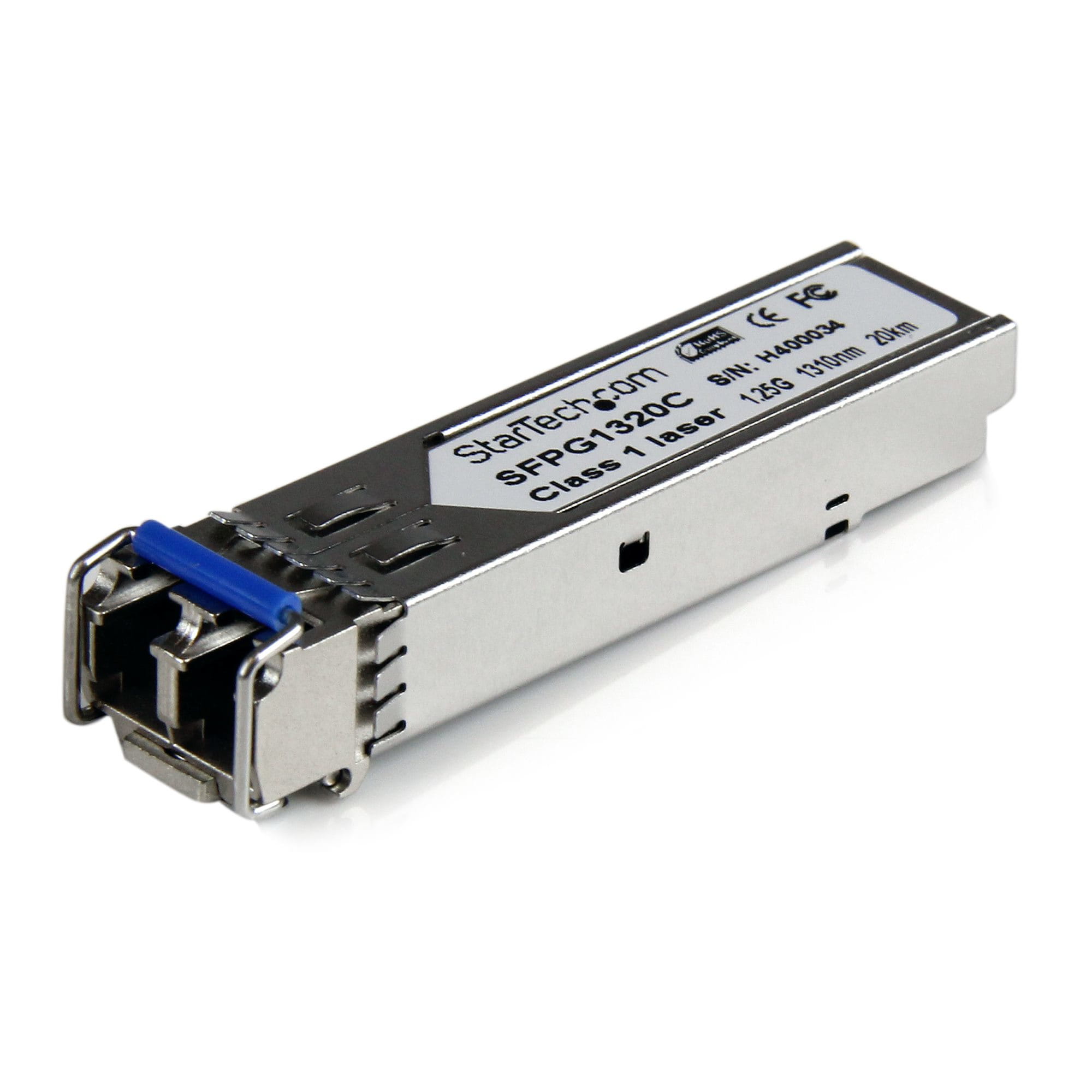 StarTech.com Cisco kompatibles Gigabit SFP Transceiver Modul SM LC - Mini-GBIC bis 20Km - Glasfaser Transceiver mit DDM 1310nm 1000Base-LH - SFP (Mini-GBIC)-