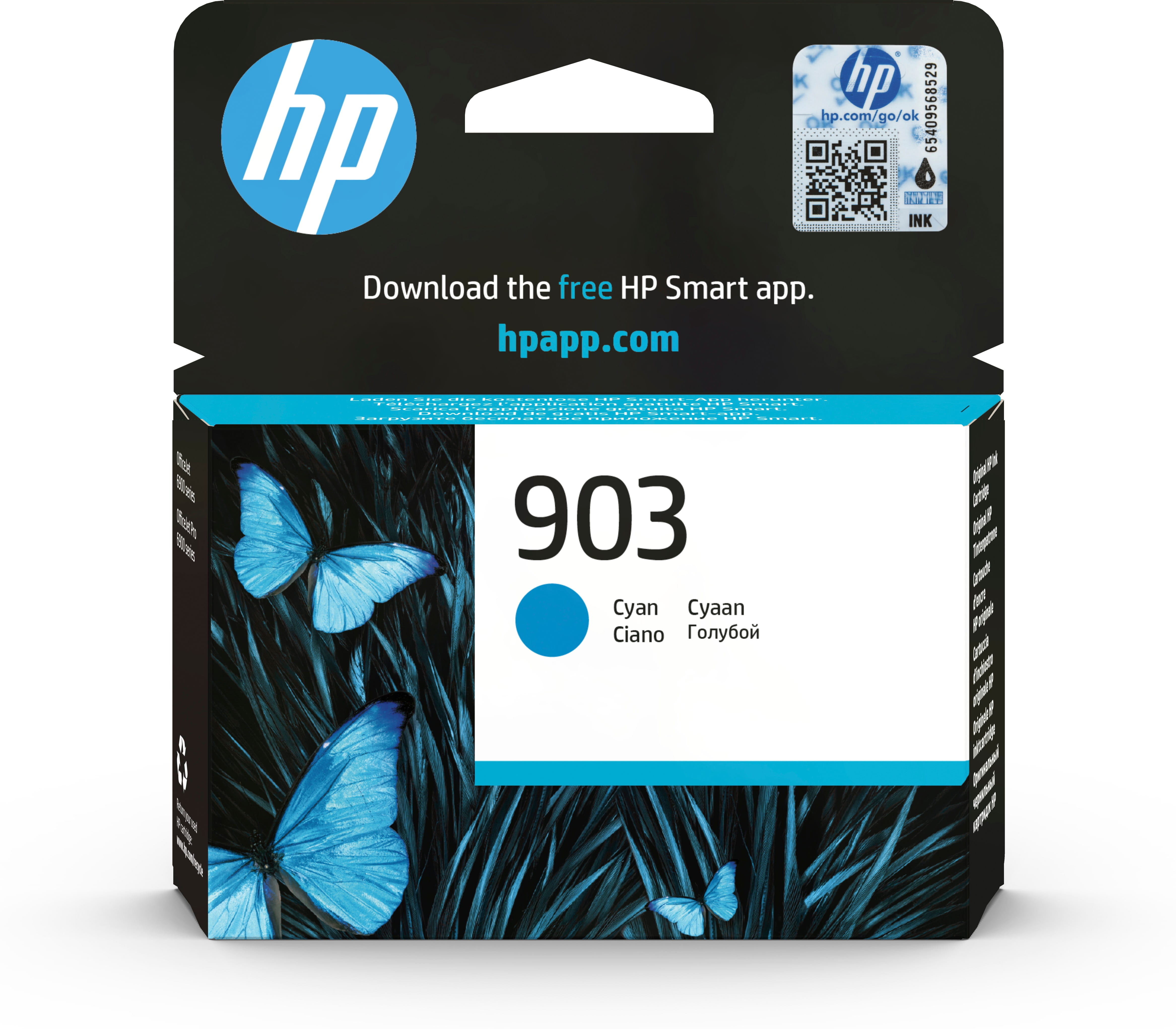 HP 903 - Cyan - Original - Tintenpatrone - für Officejet 6951, 6954, 6962
