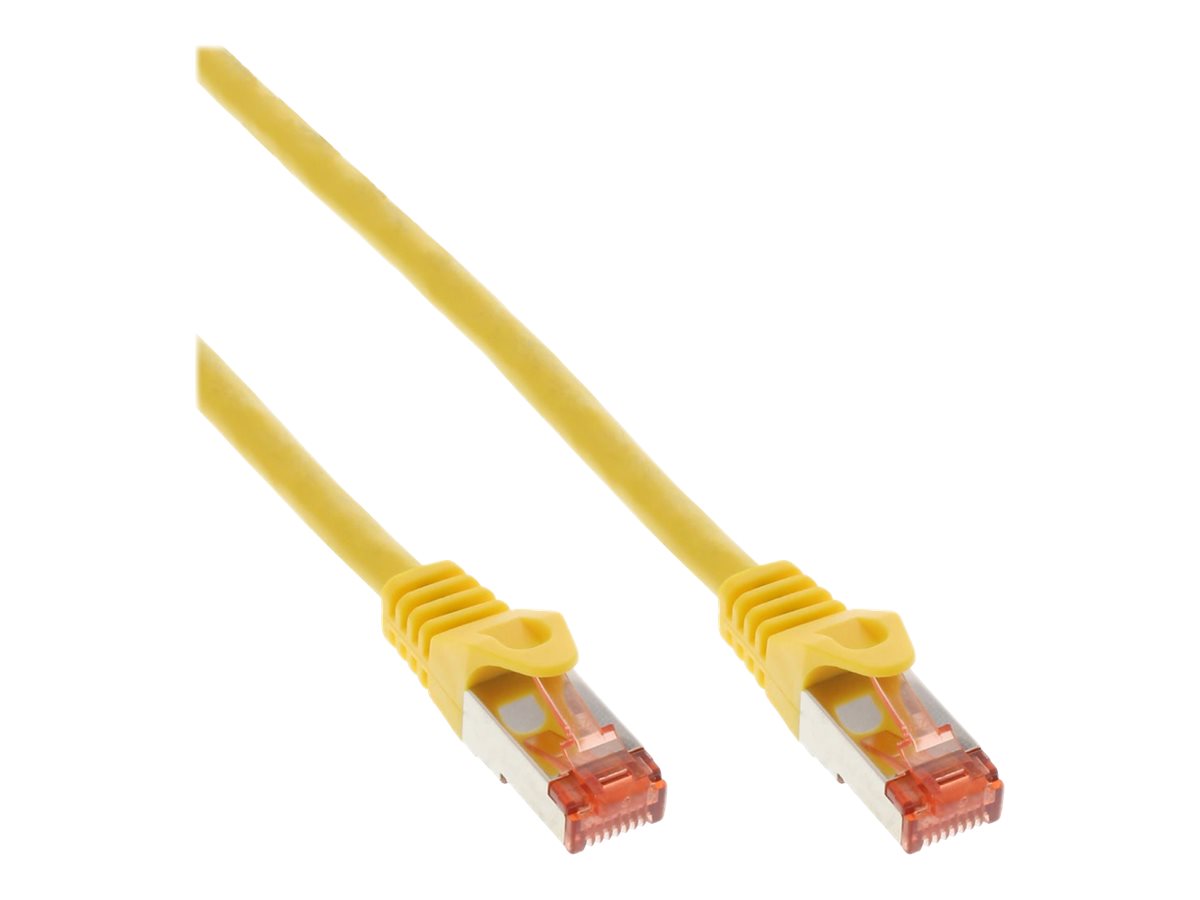 InLine Patchkabel - S/FTP (PiMf) - Cat.6 - 250MHz - PVC - CCA - gelb - 0,5m