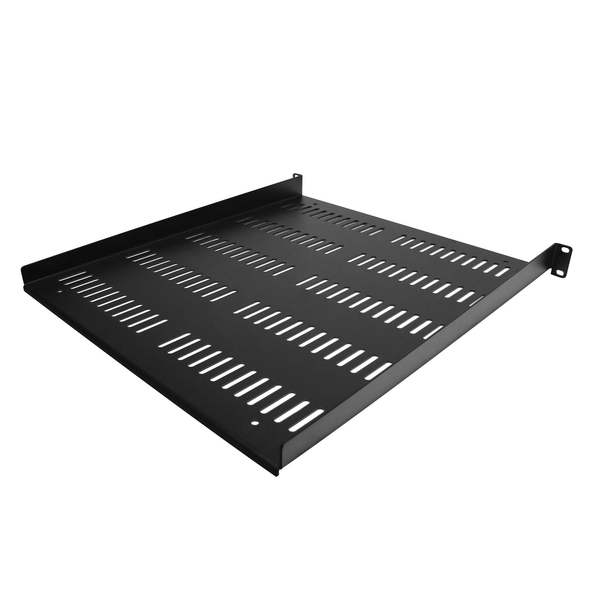 StarTech.com 1HE 19 Zoll Fachboden für netzwerk schrank - Freitragende perforierte Rack ablage für Serverschrank/Rack - Frontmontage - Belastbarkeit 25kg - 50cm tiefe - belüftet (SHELF-1U-20-FIXED-V)