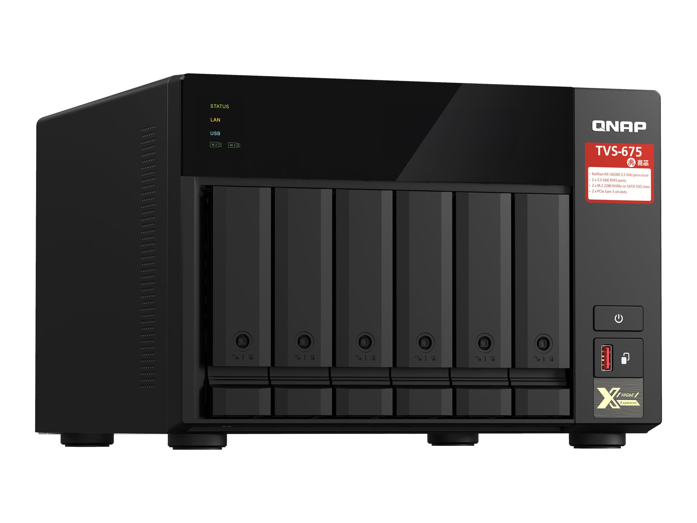 QNAP TVS-675 - NAS-Server - 6 Schächte - SATA 6Gb/s