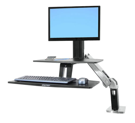 Ergotron WorkFit-A Single LD Workstation With Suspended Keyboard