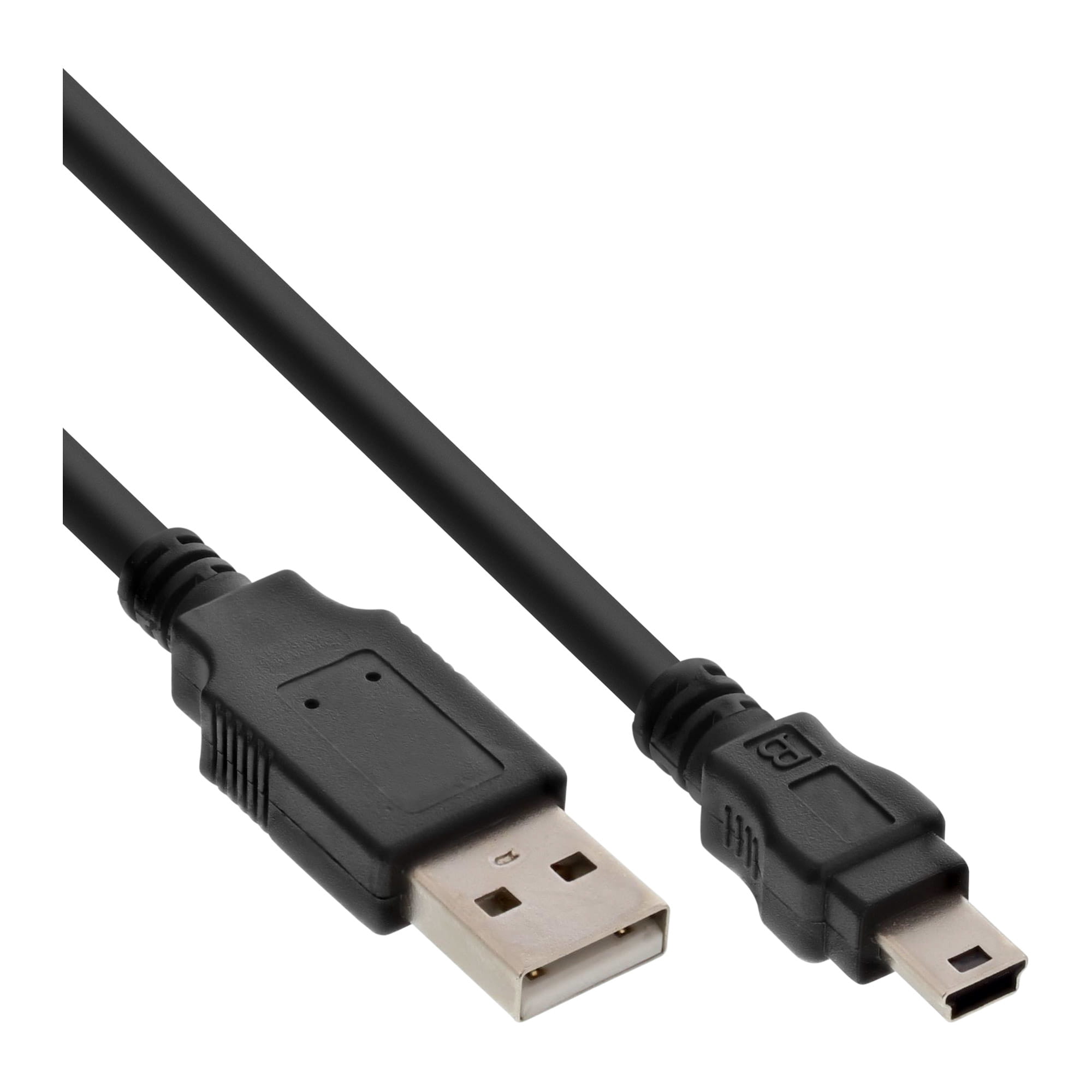 InLine USB 2.0 Mini-Kabel - USB A ST an Mini-B ST (5pol.) - schwarz - 0,3m