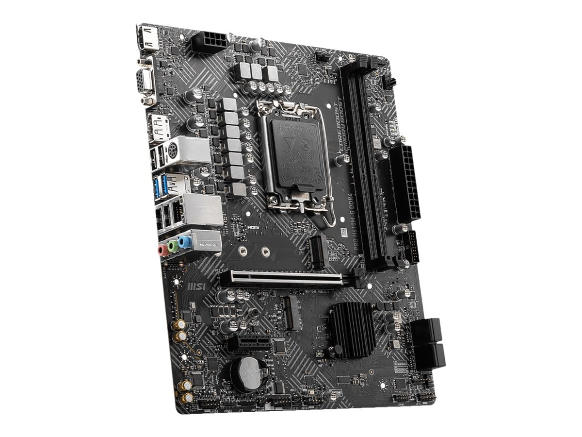 MSI PRO H610M-G DDR4 - Motherboard - micro ATX - LGA1700-Sockel - H610 Chipsatz - USB 3.2 Gen 1 - Gigabit LAN - Onboard-Grafik (CPU erforderlich)