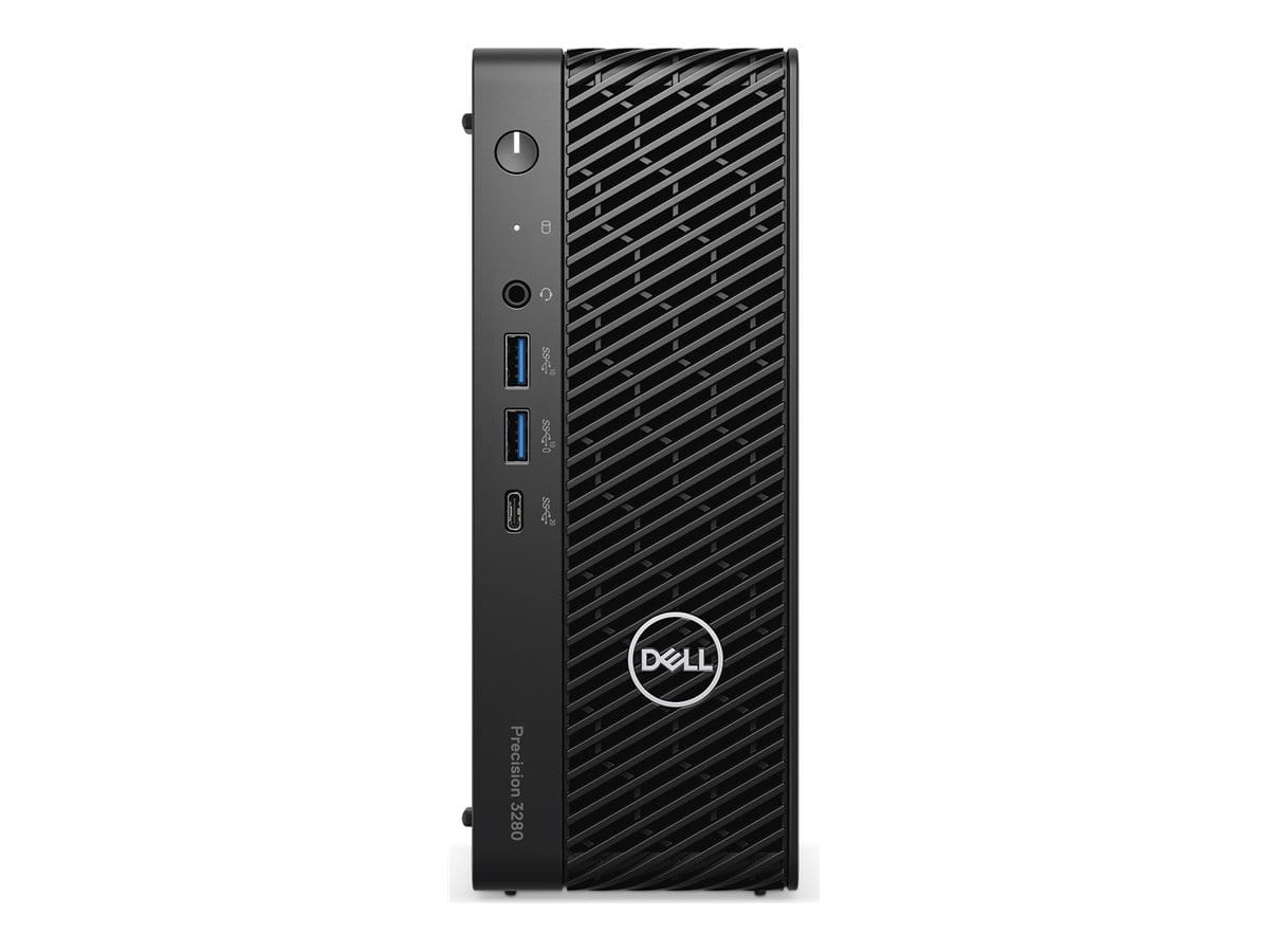 Dell Precision 3280 - CFF - 1 x Core i7 i7-14700 / 2.1 GHz - vPro Enterprise - RAM 16 GB - SSD 512 GB - NVMe, Class 40 - T1000 - 1GbE - Win 11 Pro - Monitor: keiner - Schwarz, schwarz (Tastatur)