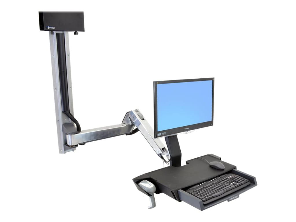 Ergotron Sit-Stand Combo Extender - Montagekomponente (Verlängerungsarm, Wandschienenhalterung, Armabdeckung, Befestigungsmaterialien)