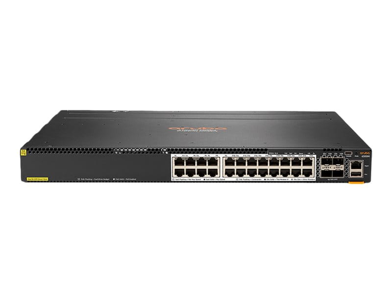 HPE Aruba Networking 6300M 24p Smart Rate 1G/2.5G/5G Class6 PoE 4p SFP56 50G TAA Switch - Switch - max. Stapelentfernung 10 km - L3 - managed - 48 x 100/1000/2.5G/5G (4PPoE)