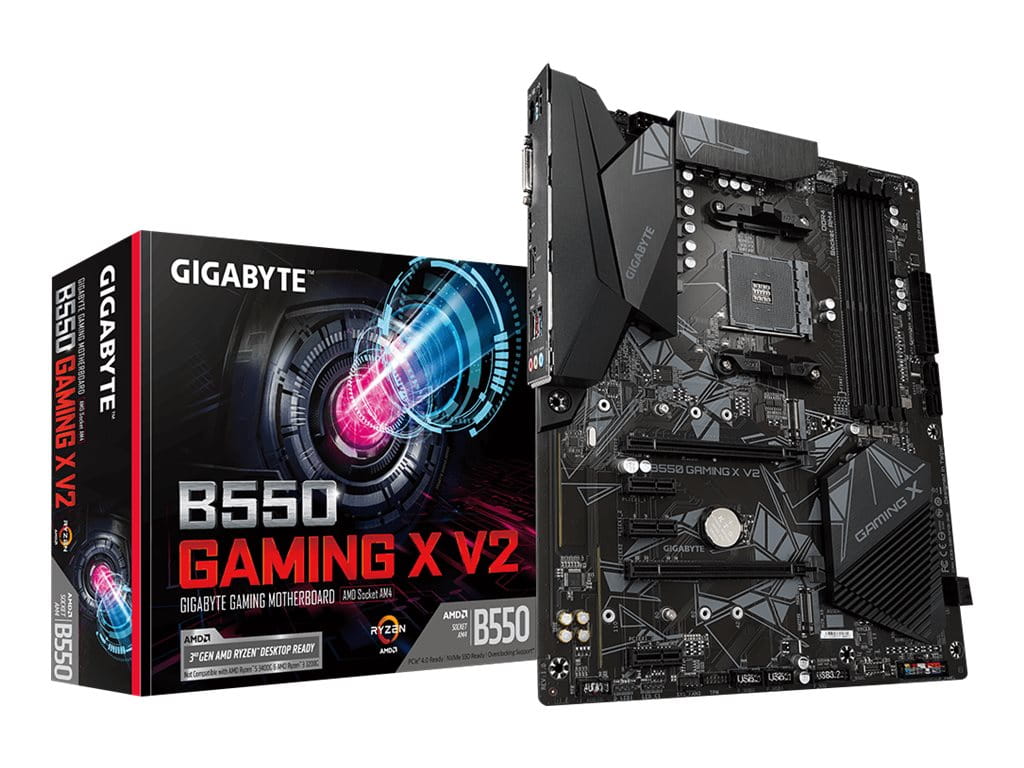 Gigabyte B550 GAMING X V2 - 1.0 - Motherboard - ATX - Socket AM4 - AMD B550 Chipsatz - USB 3.2 Gen 1, USB 3.2 Gen 2, USB-C Gen1 - Gigabit LAN - Onboard-Grafik (CPU erforderlich)