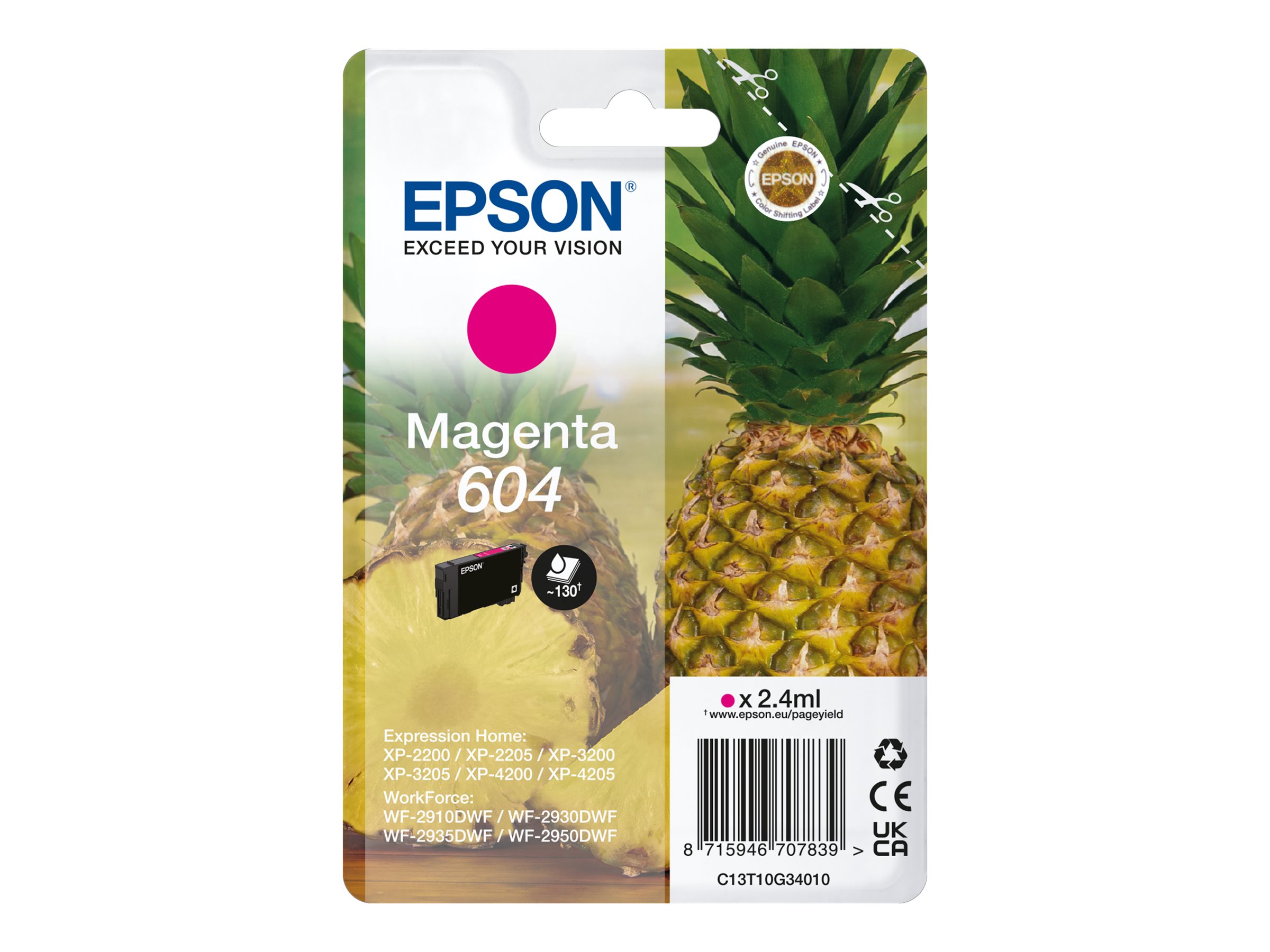 Epson 604 - 2.4 ml - Magenta - original - Blister mit RF- / akustischem Alarmsignal