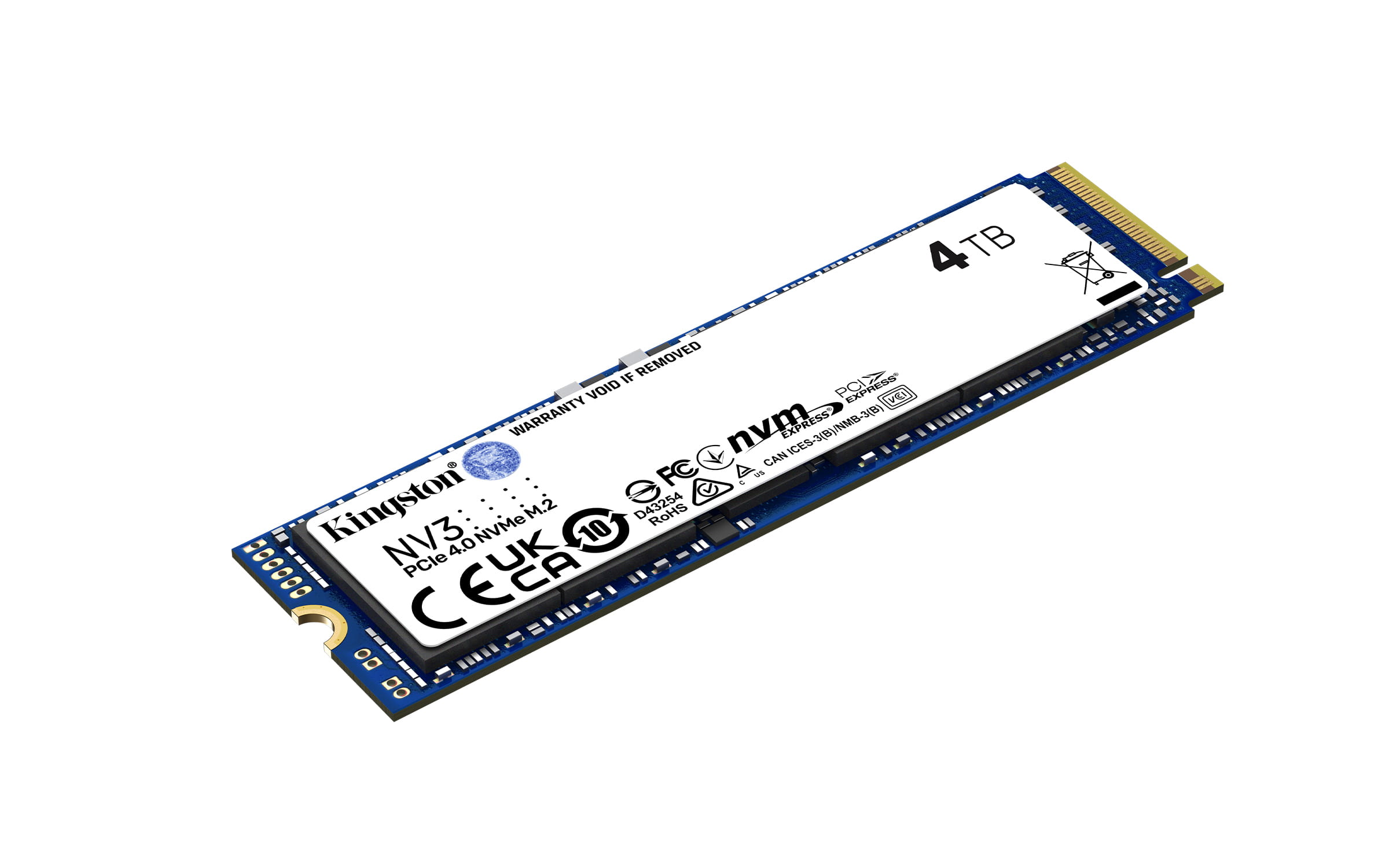 Kingston NV3 - SSD - 4 TB - intern - M.2 2280 - PCIe 4.0 x4 (NVMe)