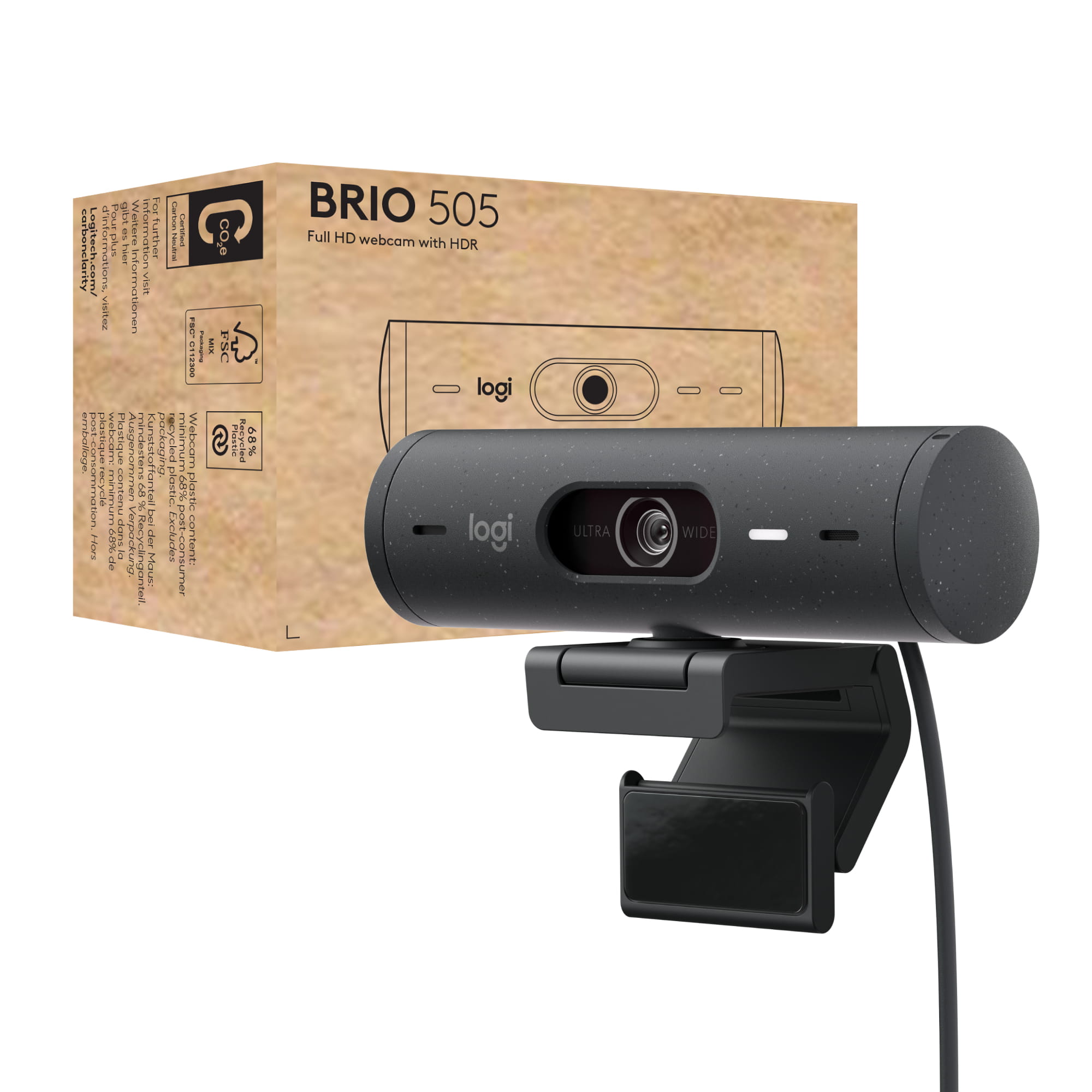 Logitech BRIO 505 - Webcam - Farbe - 4 MP - 1920 x 1080