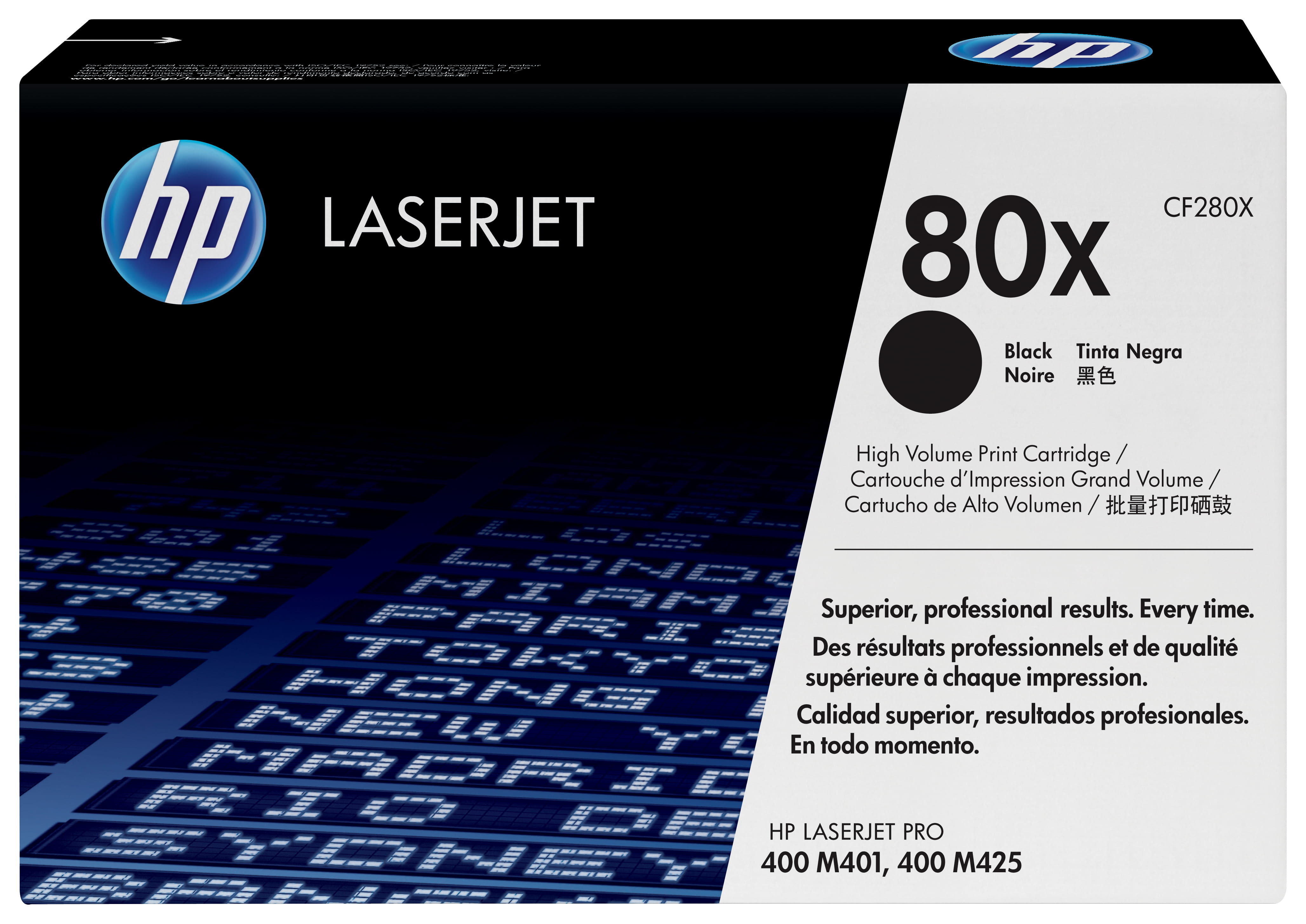 HP 80X - Hohe Ergiebigkeit - Schwarz - original - LaserJet - Tonerpatrone (CF280X)