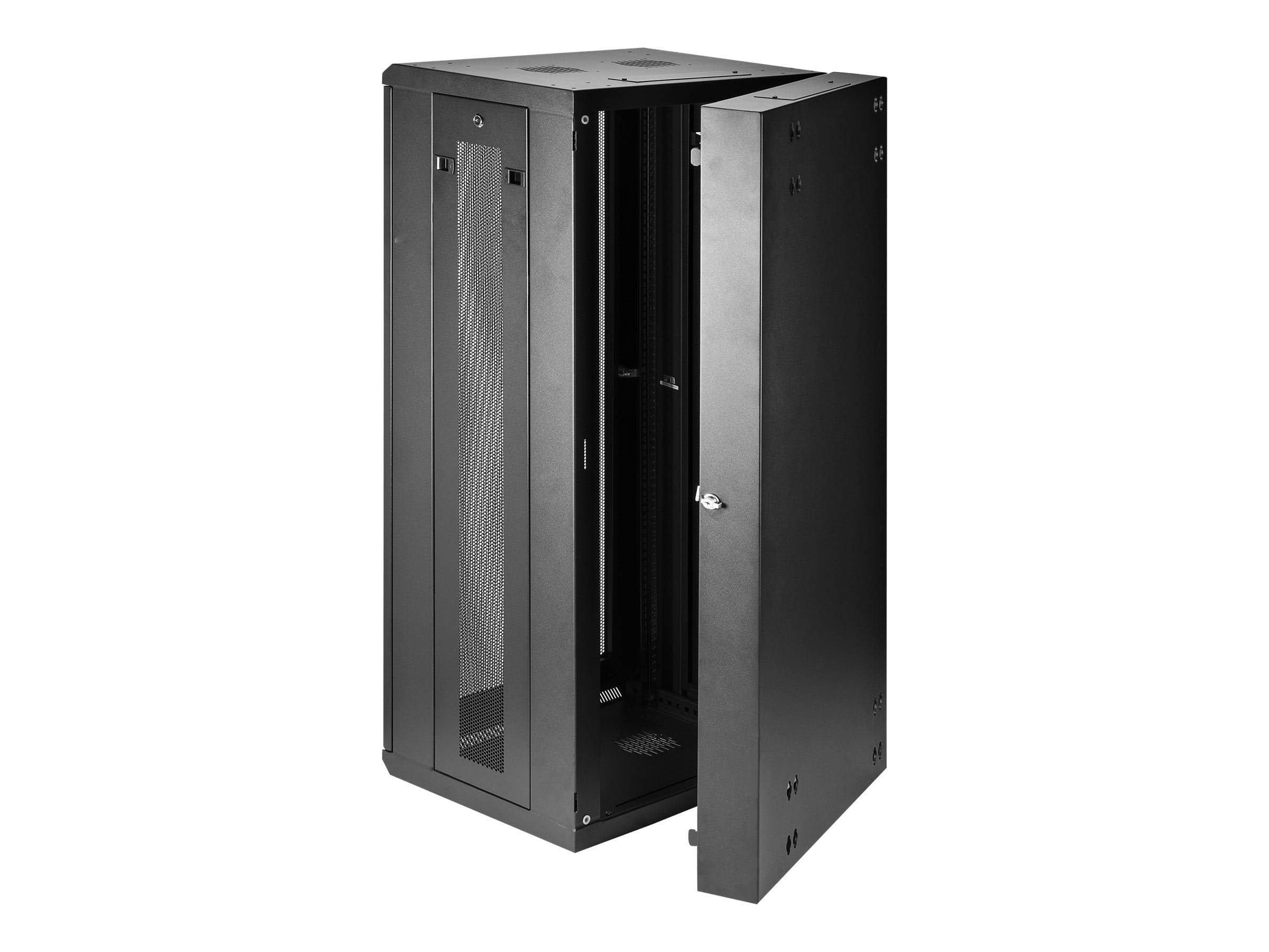 StarTech.com RK2620WALHM Serverschrank (26HE, zur Wandmontage, bis zu 40,6 cm tief, Gehäuse mit Scharnier, Netzwerkschrank)