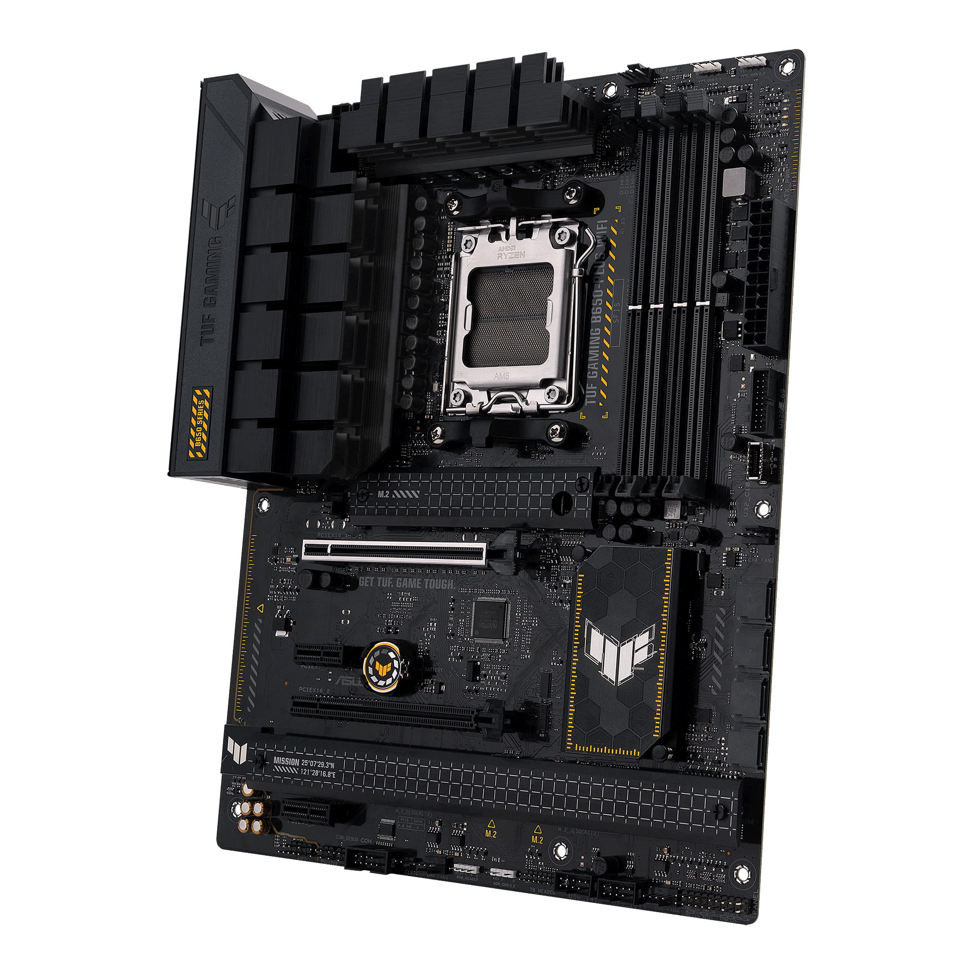 ASUS TUF Gaming B650-Plus WiFi - Motherboard - ATX - Socket AM5 - AMD B650 Chipsatz - USB-C 3.2 Gen 2x2, USB 3.1 Gen 2, USB 3.2 Gen 2, USB-C 3.2 Gen2, USB-C 3.2 Gen 1 - 2.5 Gigabit LAN, Wi-Fi 6, Bluetooth - Onboard-Grafik (CPU erforderlich)