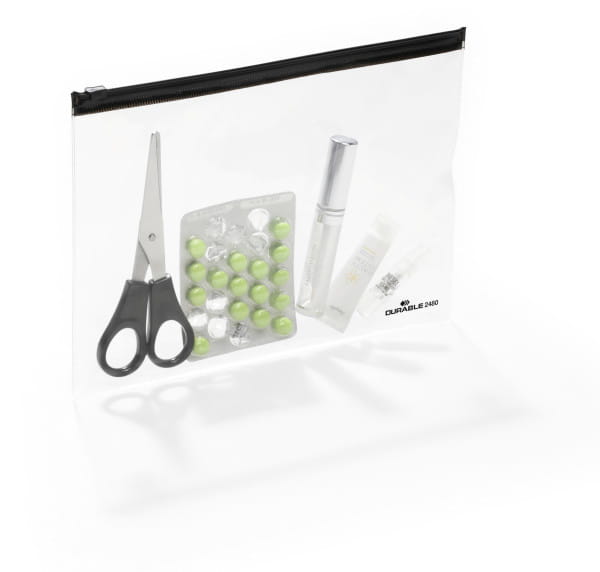 Durable Dokumenttasche mit Reißverschluss - für A5 - Schwarz (Packung mit 5)
