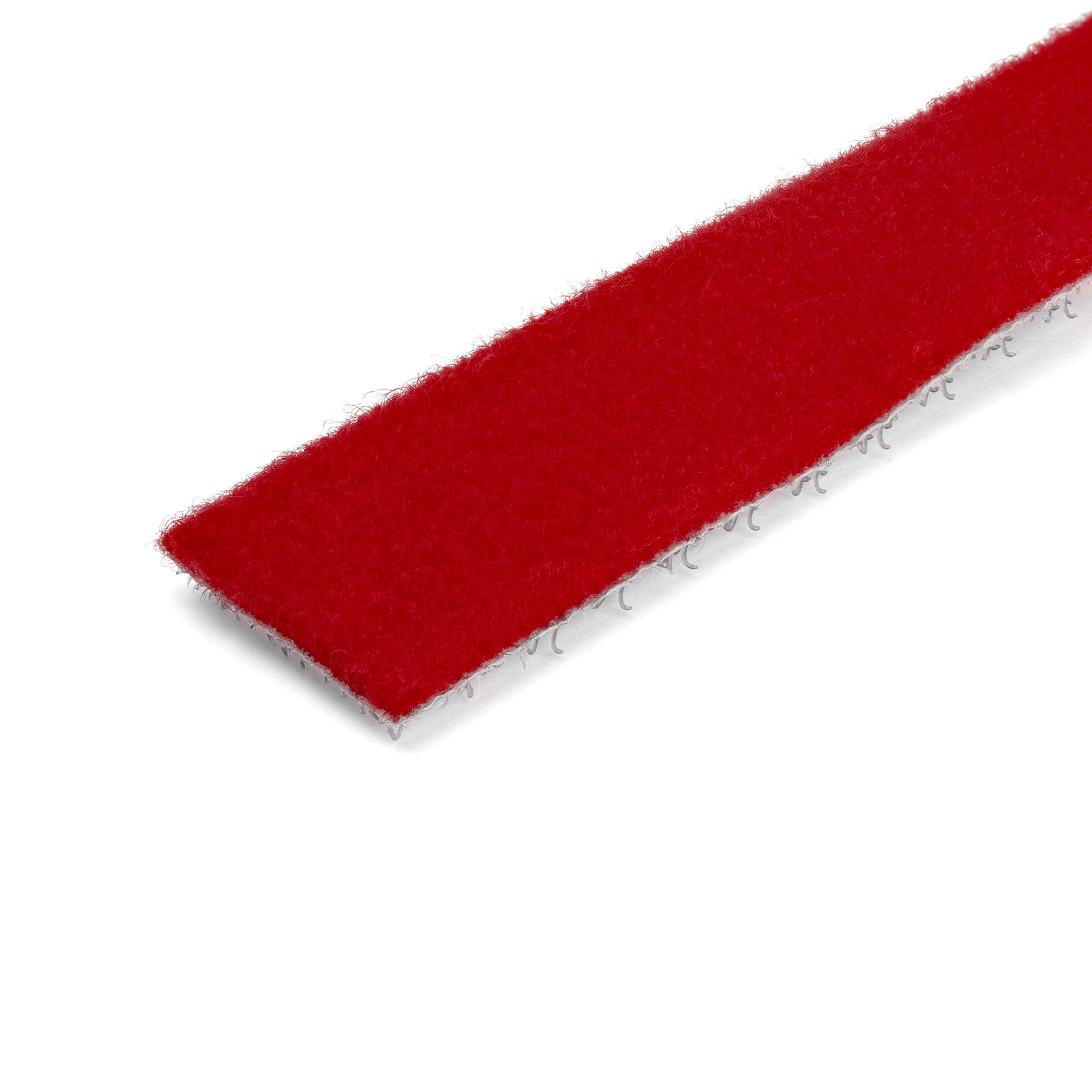 StarTech.com HKLP25RD Klettkabelbinder (7,6m, frei zuschneidbar & wiederverwendbar) rot