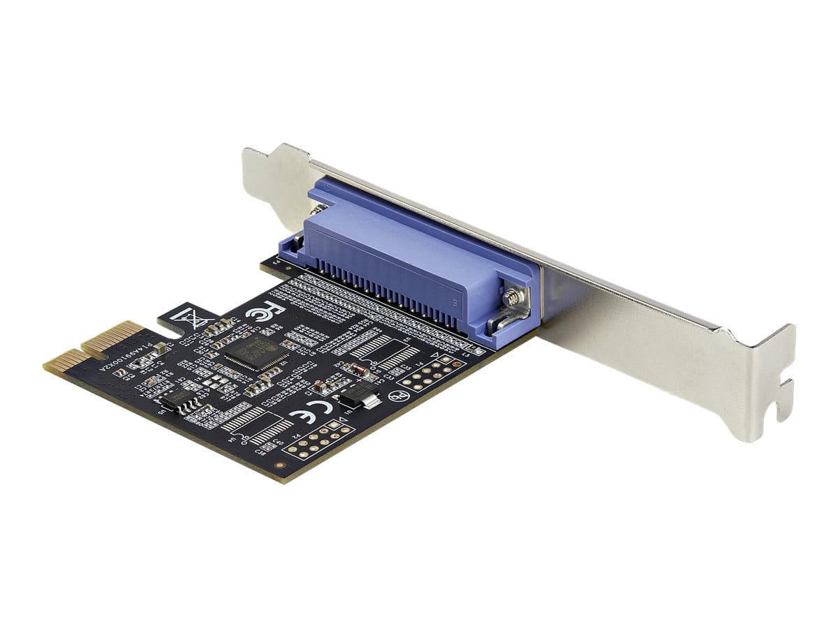 StarTech.com 1 Port PCIe-Erweiterungskarte - PCI-Express zu Parallele Schnittstellenkarte - Desktop-Erweiterungs-LPT-Controller für Drucker, Scanner & Plotter - SPP/ECP - Standard/Low Profile (PEX1P2)