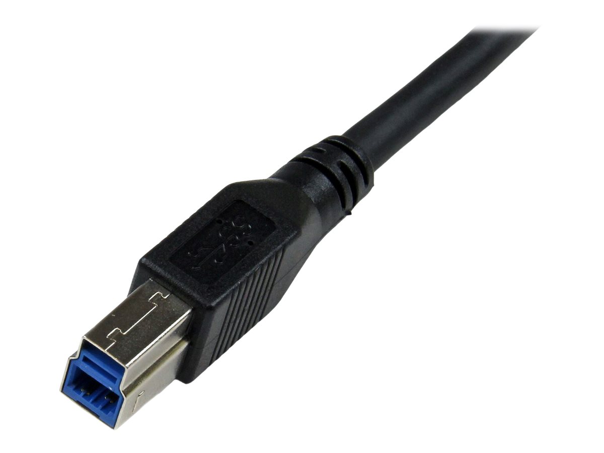 StarTech.com 1m USB 3.0 SuperSpeed Kabel A auf B rechts gewinkelt - Schwarz - USB3.0 Anschlusskabel - Stecker/Stecker - USB-Kabel - USB Type B (M)