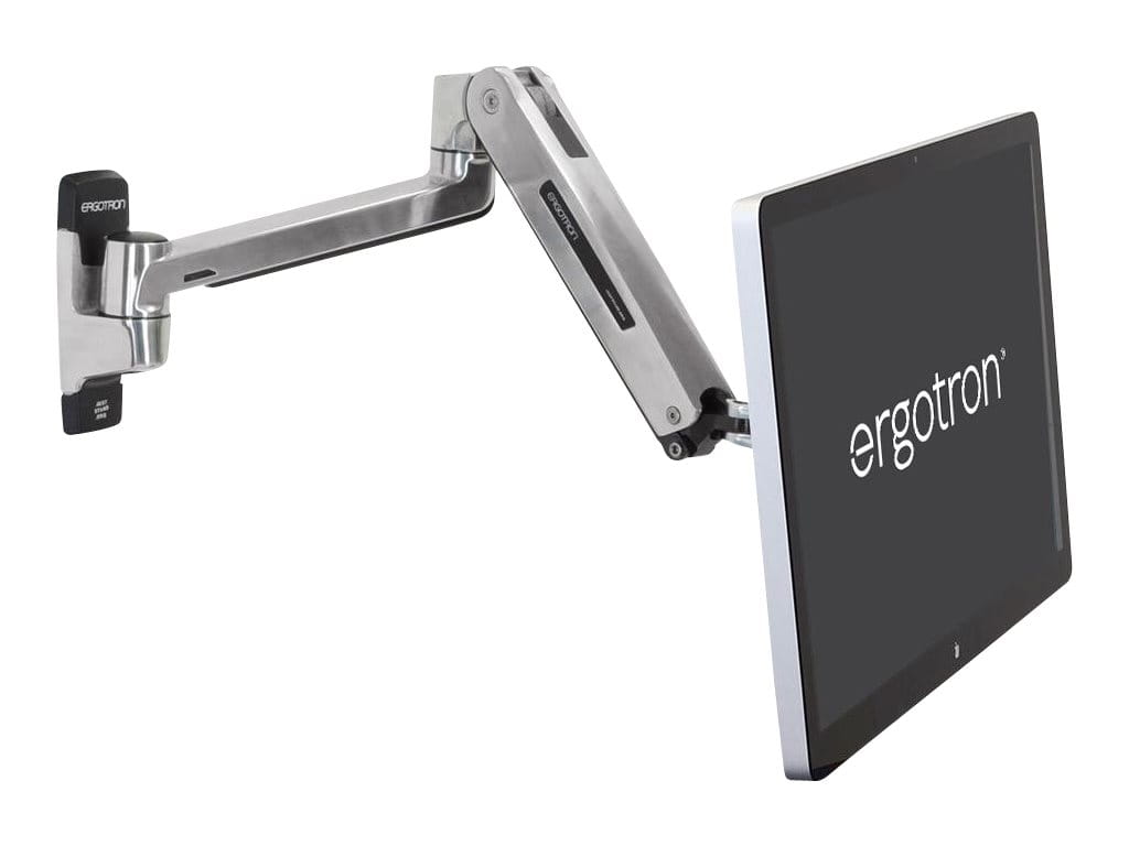 Ergotron LX HD - Befestigungskit (Erweiterungsadapter, VESA-Adapter, Steh-Sitz-Arm, Wandhalterung) - für LCD-Display - Polished Aluminum - Bildschirmgröße: bis zu 116,8 cm (bis zu 46 Zoll)