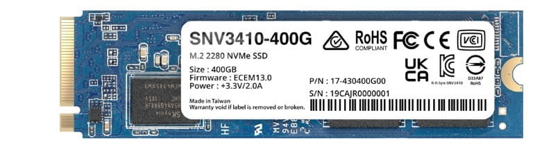 Synology SNV3410 - SSD - 400 GB - intern - M.2 2280 - PCIe 3.0 x4 (NVMe)