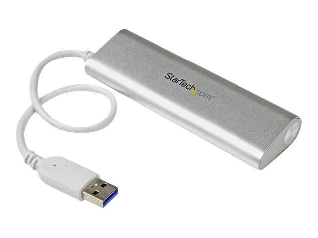 StarTech.com 4 Port kompakter USB 3.0 Hub mit eingebautem Kabel