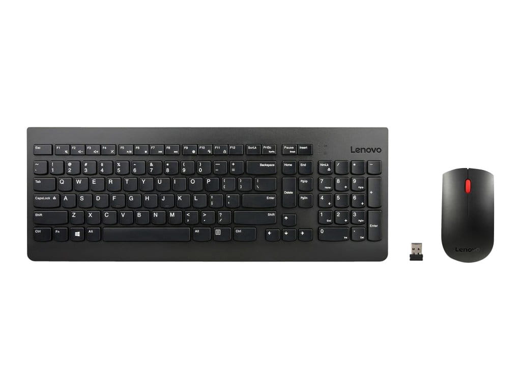 Lenovo Essential Wireless Combo - Tastatur-und-Maus-Set - kabellos - 2.4 GHz - Belgien Englisch - für S510; ThinkCentre M700; M71X; M810; M910; ThinkPad L470; T470; X1 Carbon (5th Gen)