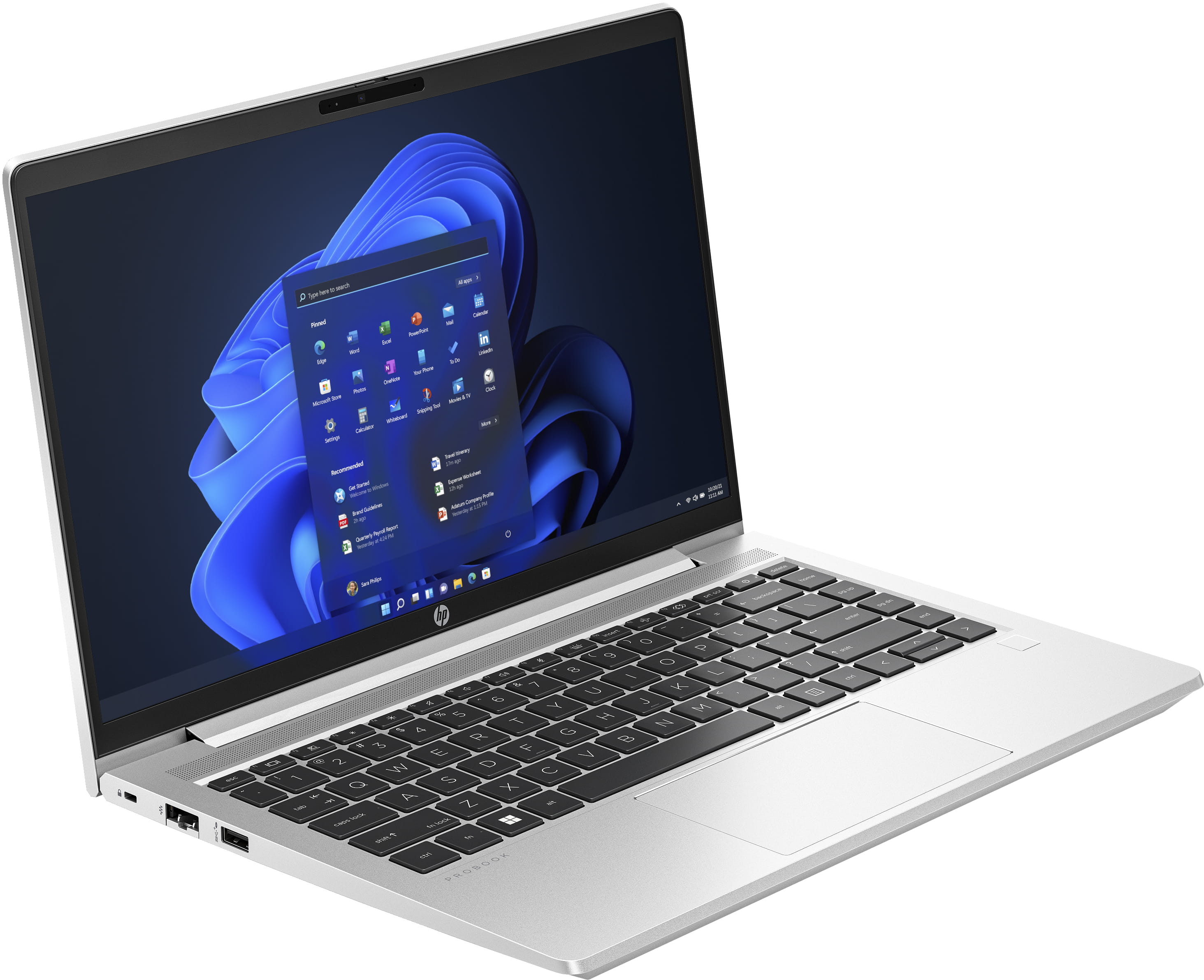 HP ProBook 445 G10 Notebook - Wolf Pro Security - AMD Ryzen 5 7530U / 2 GHz - Win 11 Pro - Radeon Graphics - 8 GB RAM - 256 GB SSD NVMe - 35.6 cm (14")