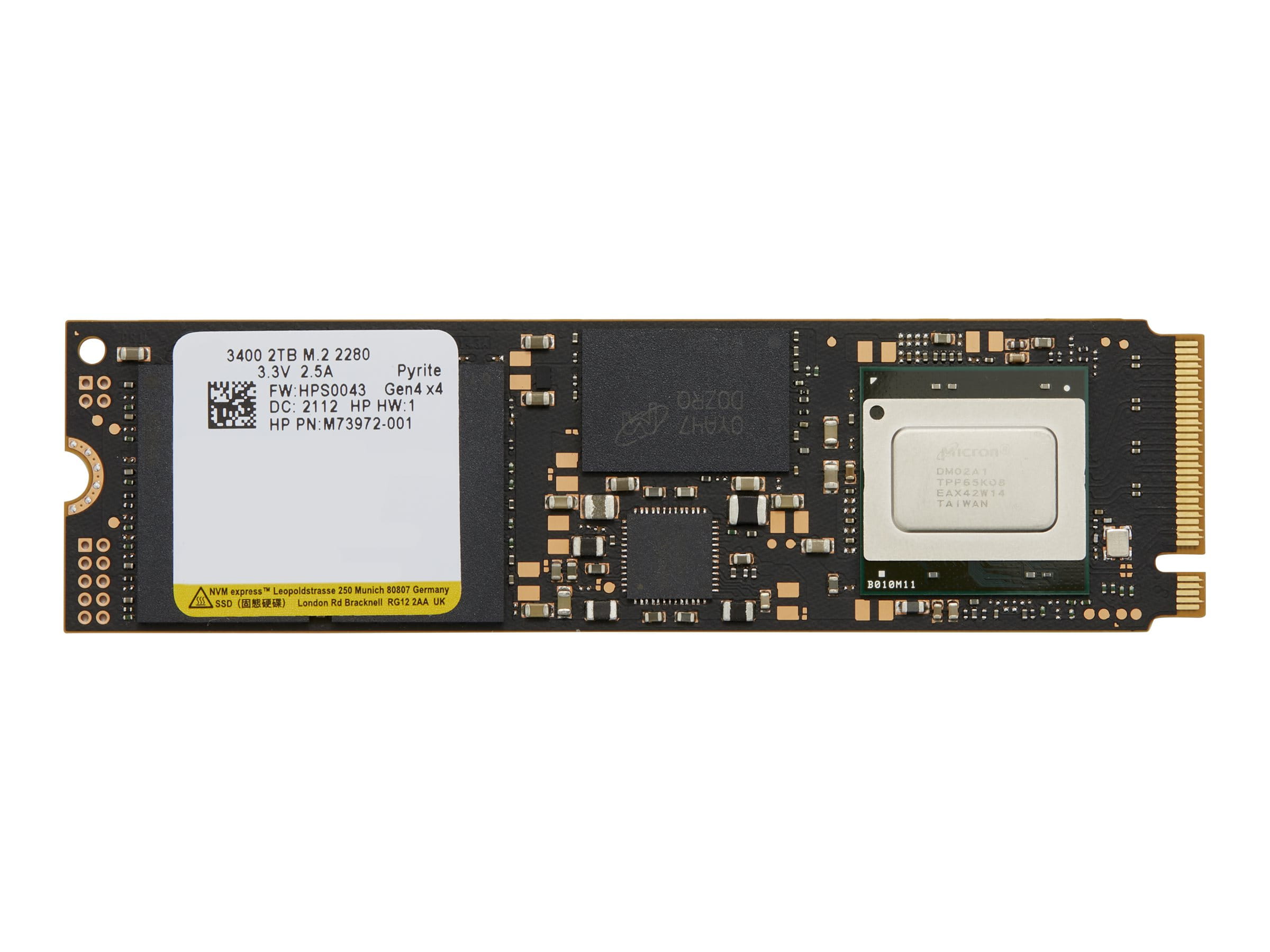 HP  SSD - 2 TB - intern - M.2 2280 - PCIe 4.0 x4 (NVMe)