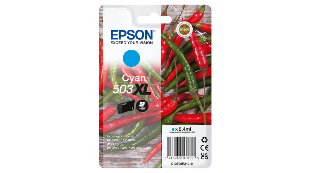 Epson 503XL - 6.4 ml - Cyan - original - Blisterverpackung