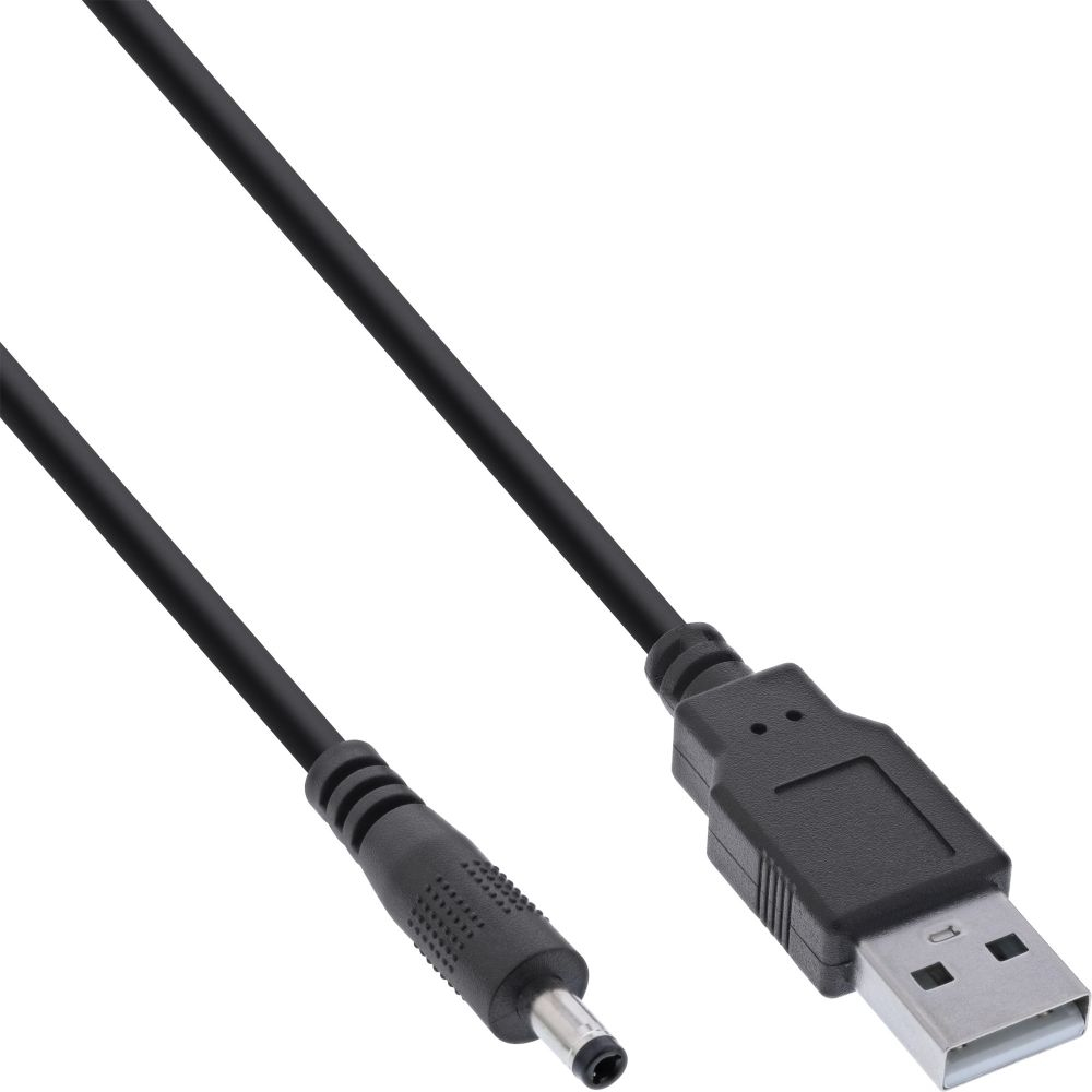 InLine USB DC Stromadapterkabel - USB A Stecker zu DC 4,0x1,70mm Hohlstecker