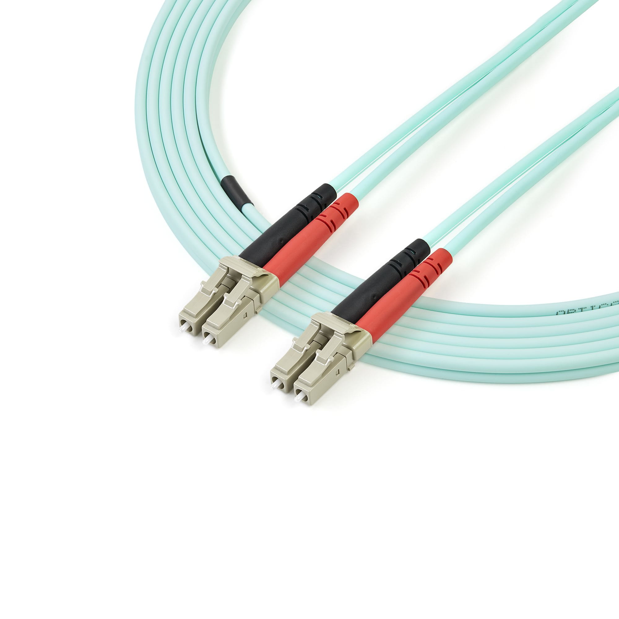 StarTech.com 5m Fiber Optic Cable - 10 Gb Aqua - Multimode Duplex 50/125 - LSZH - LC/LC - OM3 - LC to LC Fiber Patch Cable - Patch-Kabel - LC Multi-Mode (M)