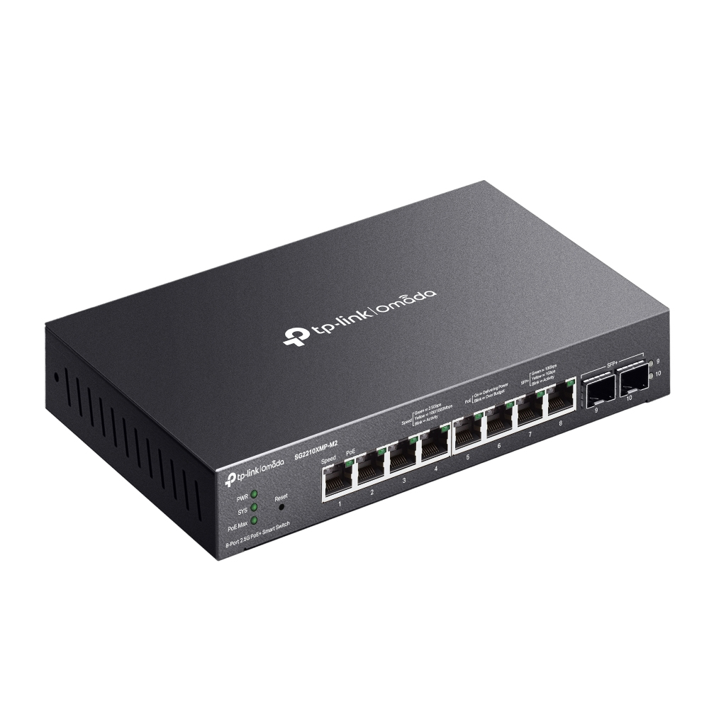 TP-LINK Omada SG2210XMP-M2 V1.6 - Switch - L2+ - Smart - 8 x 100/1000/2.5G (PoE+)