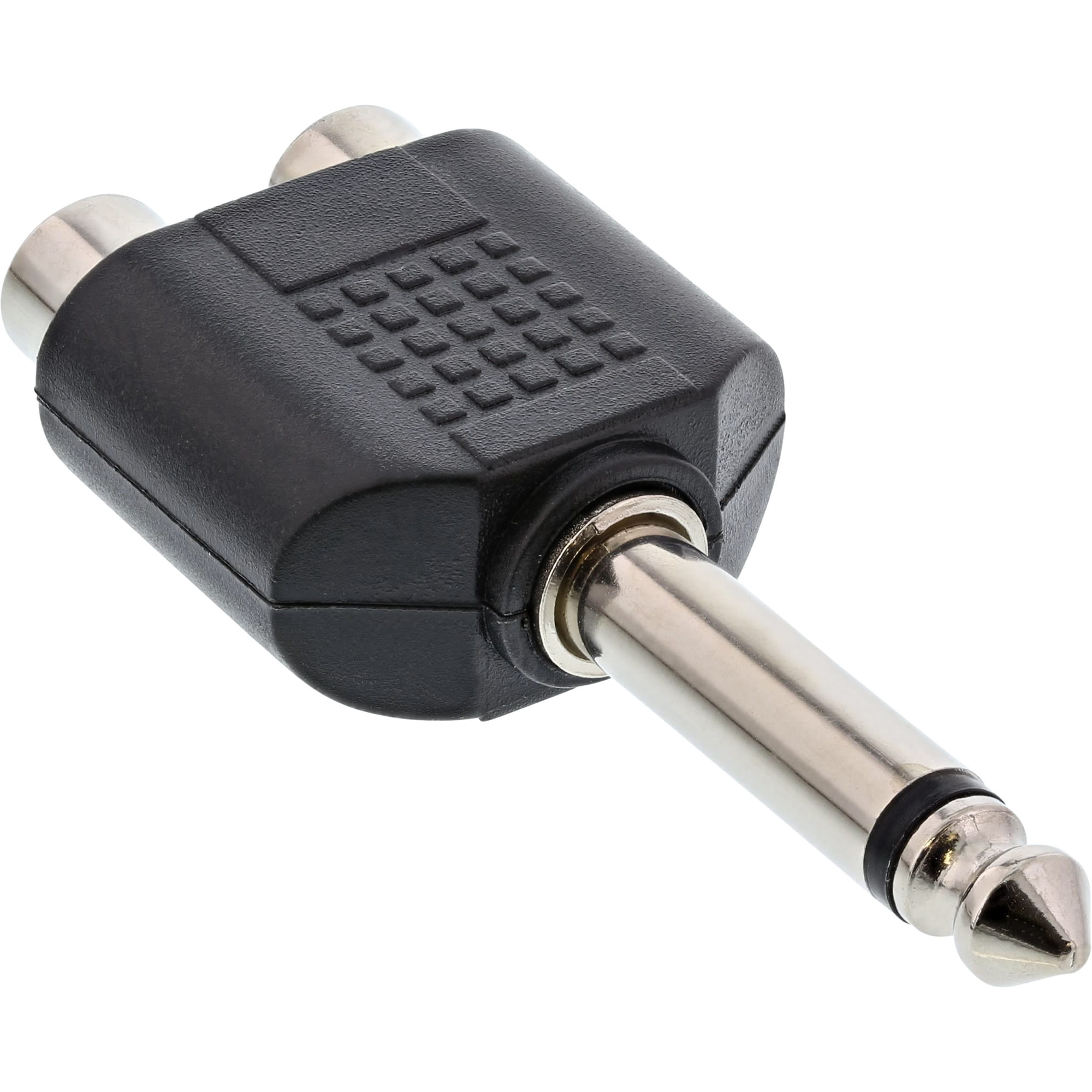 InLine Audio Adapter - 6,3mm Klinke Stecker an 2x Cinch Buchse - Mono