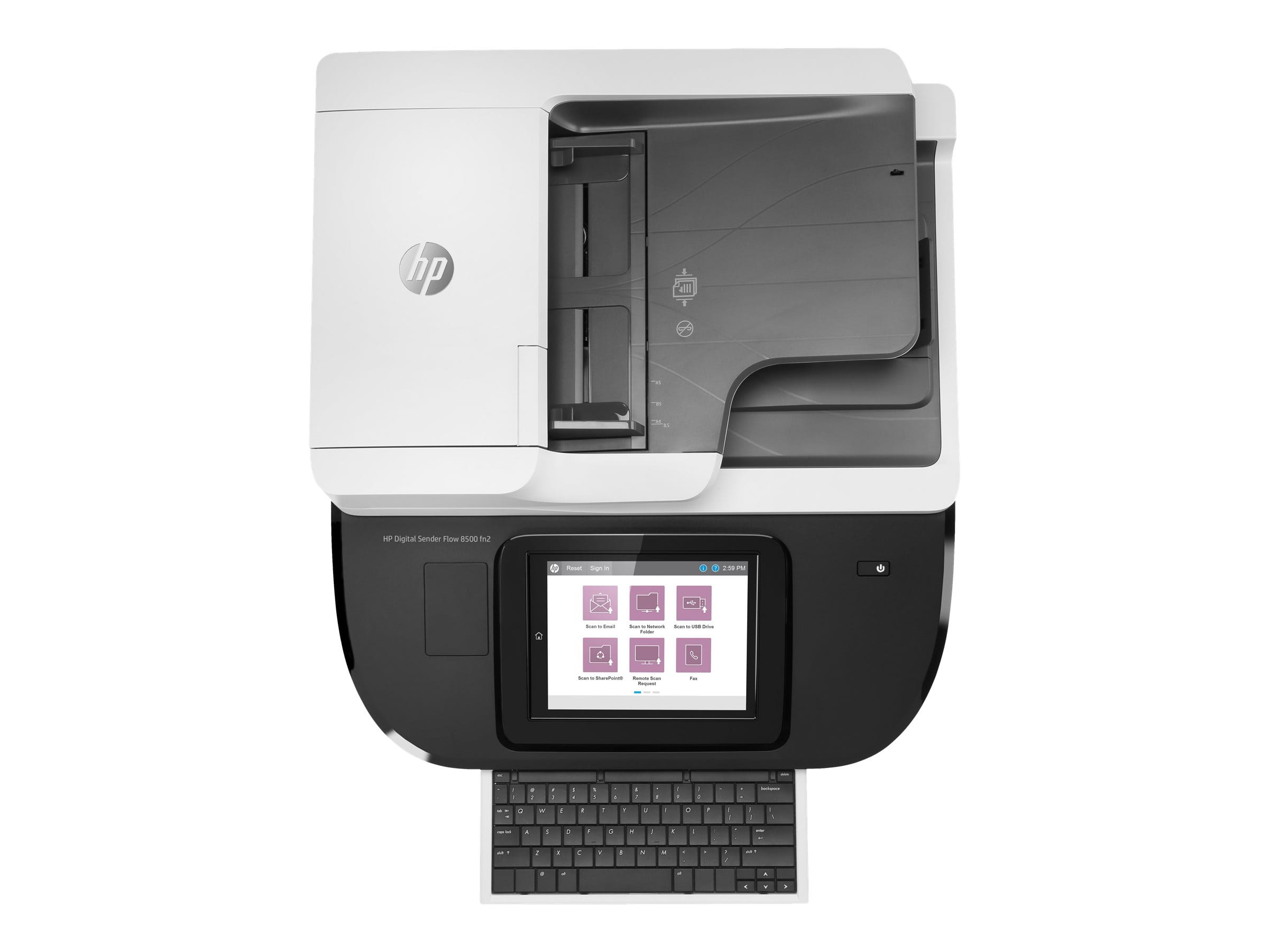 HP Digital Sender Flow 8500fn2 - Dokumentenscanner - Flachbett: CCD / ADF: CIS - Duplex - 216 x 864 mm - 600 dpi x 600 dpi - bis zu 92 Seiten/Min. (einfarbig)