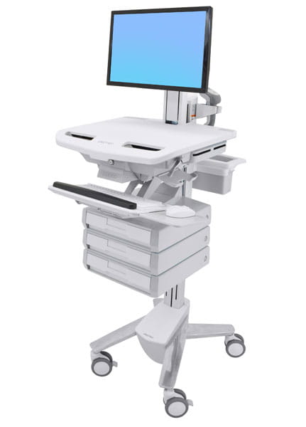 Ergotron Cart with LCD Pivot, 3 Drawers - Wagen - für LCD-Display / PC-Ausrüstung (offene Architektur)