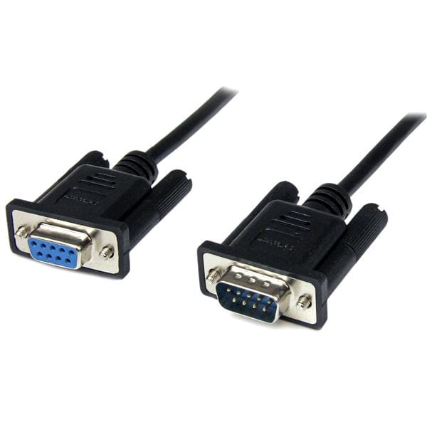 StarTech.com 1m Seriell DB9 RS-232 Nullmodemkabel - Schwarz - Stecker/Buchse - 9 Pin Null Modem Kabel - Nullmodemkabel - DB-9 (W)