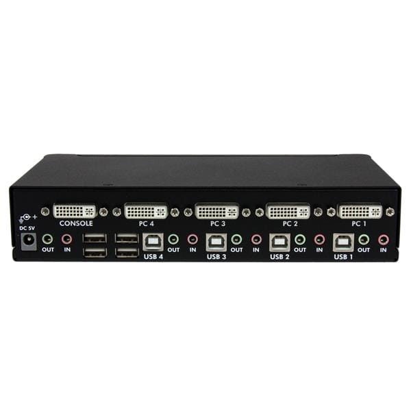 StarTech.com 4 Port Dual Link DVI USB KVM Switch mit Audio